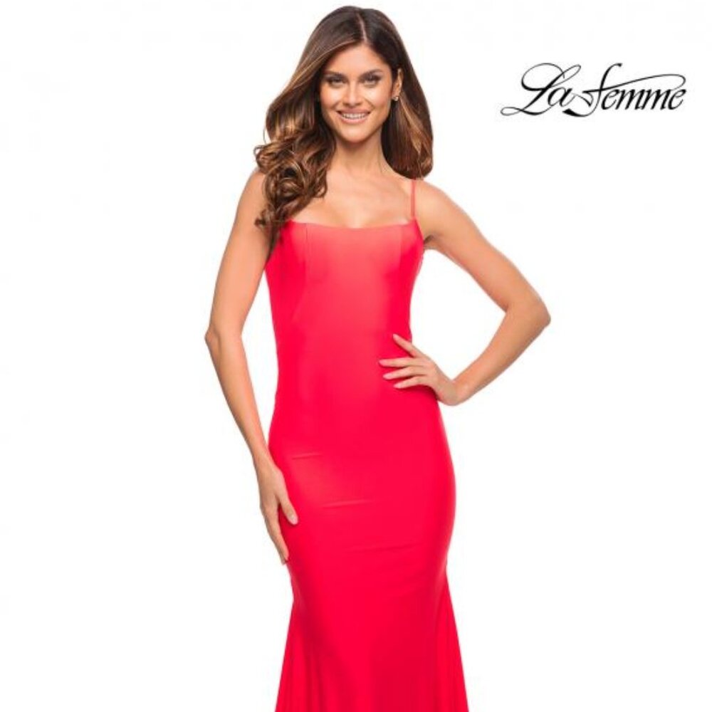 Hot Coral La Femme Dress